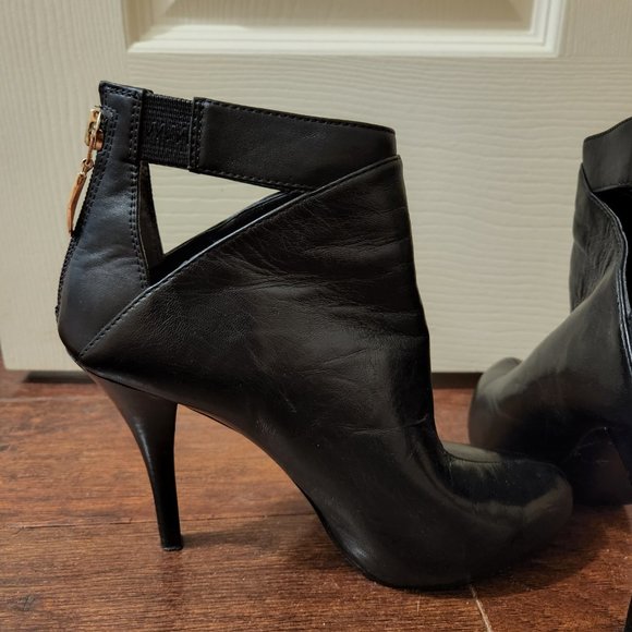 Black Patent Leather Stiletto Ankle Boot - Picture 7 of 7